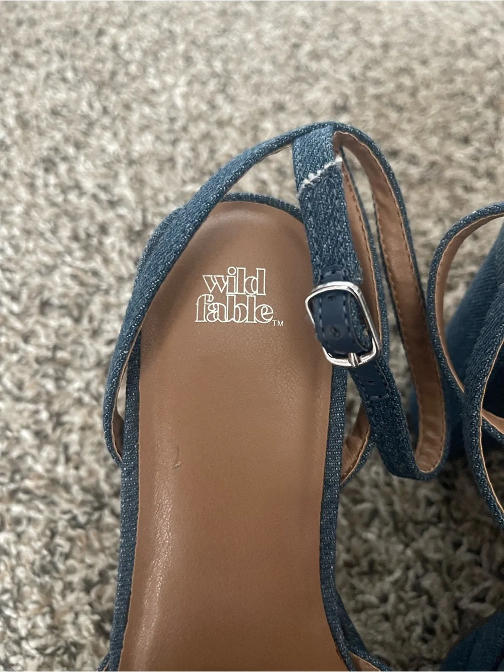 Wild Fable Denim Platform Chunky Heels